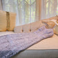 Modest A Line Spaghetti Straps Long Lilac Lace Prom Dress Evening Dresses C2202