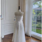 Pretty A Line Straps White Lace Prom Dress With Flowers Prom Dresses C2212