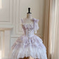 Sexy Ball Gown Spaghetti Straps Lilac Flowers Homecoming Dresses Birthday Outfits C2244