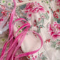 Modest A Line Square Neckline Short Sleeves Lace Floral Pink Long Length Prom Dress Formal Dresses C2248