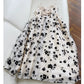 Modest A line Spaghetti Straps Black Floral Prom Dress Formal Dresses C2253