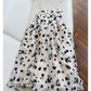Modest A line Spaghetti Straps Black Floral Prom Dress Formal Dresses C2253
