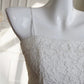 Robe de soirée courte en dentelle blanche à bretelles spaghetti modestes, tenue d'anniversaire C2255