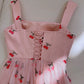 Modest A line Straps Pink Floral Prom Dress Formal Dresses CC2258