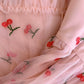 Modest A line Straps Pink Floral Prom Dress Formal Dresses CC2258