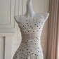 Modest A line Spaghetti Straps White Chiffon Prom Dress Formal Dresses C2260