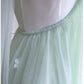 Modest A line Halter Tulle Mint Green Prom Dress Formal Dresses C2263