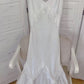 Simple Sheath Spaghetti Straps Ivory Long Prom Dress Formal Dresses With Pearls C2303