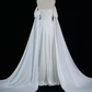 Sexy Sheath Off The Shoulder White Long Prom Dresses Satin Birthday Outfits C237