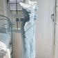 Pretty Mermaid Spaghetti Straps Light Sky Blue Long Prom Dresses Evening Dress C2399