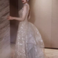 Sexy A Line High Neckline Sequin Long Prom Dresses Backless Birthday Outfits C239