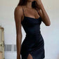 Sexy Sheath Spaghetti Straps Navy Blue Homecoming Dresses Short Hoco Dress For Teens C2493