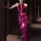 Sexy Mermaid Scoop Neckline Sequin Prom Dresses Long Birthday Outfits C253