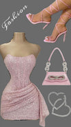 Gorgeous Sheath Pink Sequin Short Graduation Homecoming Dress Birthday Outfits Y9513 main image 1