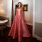 Classy A Line Sweetheart Light Pink Satin Long Prom Dresses Evening Dress With Beads Flowers C2647