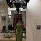 Modest Mermaid Sweetheart Sage Green Long Satin Prom Dresses Evening Dress C2843