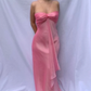 Pretty A line Halter Sleeveless Pink Chiffon Prom Dresses Long Evening Dress C2928
