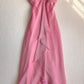 Pretty A line Halter Sleeveless Pink Chiffon Prom Dresses Long Evening Dress C2928