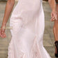 Pretty Mermaid V neckline Long Chiffon Prom Dresses Evening Dress C2939