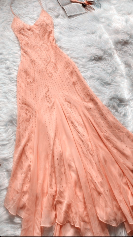 Gorgeous A line Halter Prom Gown With Beads Long Chiffon Prom Dresses Evening Dress C2994