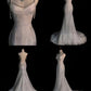 Fairytale Mermaid Spaghetti Straps Wedding Dresses Glittering Straps Backless Wedding Dress C3535