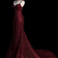 Robes de mariée sirène de conte de fées bretelles scintillantes robe de mariée dos nu C307
