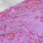 Vintage A Line Spaghetti Straps Pink Lace Floor Length Prom Dresses Beads Evening Dress C3100