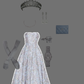 Elegant Ball Gown Strapless Light Sky Blue Lace Long Prom Dresses Evening Dress C3140