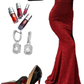 Elegant Mermaid Spaghetti Straps Burgundy Sequin Long Prom Dresses Party Dress C3159
