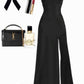 Elegant Mermaid Spaghetti Straps Black Slit Long Prom Dresses Party Dress C3170