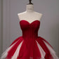 Jolie robe de bal en tulle à décolleté en cœur et longues couches rouges pour les robes de bal Sweet 16 C3210