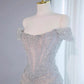 Sexy Mermaid Off The Shoulder Sequin Evening Dress Long Prom Dresses Party Dress With Beads C3225