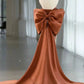 Sexy Mermaid Sweetheart Satin Evening Dress Long Prom Dresses Party Dress With Bow C3229