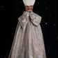 Pretty Ball Gown Strapless Floral Satin Long Prom Dress Evening Dresses With Bowknot CC3253