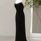 Sexy Mermaid Spaghetti Straps Black Long Prom Dresses Evening Dress C3265