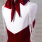 Sexy Mermaid Halter Red Velvet Long Prom Dresses Evening Dress C3266
