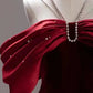 Elegant Mermaid Off The Shoulder Halter Burgundy Long Prom Dress Evening Dresses C3271