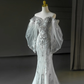 Robe de mariée sirène élégante, épaules dénudées, en Tulle et dentelle, longue, C327