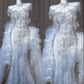 Elegant Mermaid Sweetheart Tulle Lace Long Wedding Dresses C328