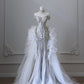 Elegant Mermaid Sweetheart Tulle Lace Long Wedding Dresses C328