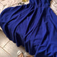 Classy A Line Spaghetti Straps Royal Blue Pleated Party Dress Prom Dresses Evening Dress C3299