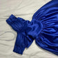 Sexy A line Off The Shoulder Royal Blue Prom Dress With Pleated Long Satin Prom Dresses Party Dress C3300