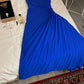 Classy Sheath One Shoulder Royal Blue Chiffon Long Party Dress Prom Dresses Evening Dress C3326