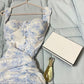 New Mermaid Straps Sleeveless Chiffon Ruffles Long Prom Dresses C3402