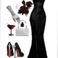 Elegant Mermaid Spaghetti Straps Black Lace Long Prom Dress Birthday Outfits C3536