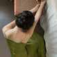 Elegant Mermaid Spaghetti Straps Green Long Length Prom Dresses Birthday Outfits C3549