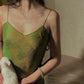 Elegant Mermaid Spaghetti Straps Green Long Length Prom Dresses Birthday Outfits C3549