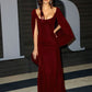 Vintage Sheath Boat Neckline Burgundy Velvet Long Length Prom Dresses Birthday Outfits C3557