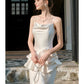 Elegant Mermaid Spaghetti Straps White Ruffles Prom Dresses Party Dresses C3573