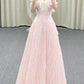 Gorgeous A Line Off The Shoulder Sequin Pink Long Evening Dress Prom Dresses Birthday Outfits C3588